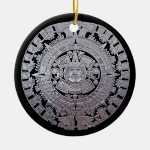 Ornement En Céramique Calendrier maya aztèque moderne