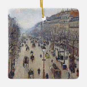 Ornement En Céramique Camille Pissarro - Boulevard Montmartre, matin
