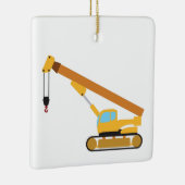 Ornement En Céramique Camion de construction de grue (Droite)