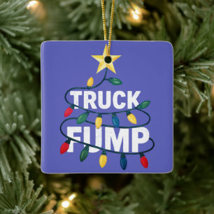 Ornement En Céramique Camion Fump Minimal Art Lumières De Noël Et Étoile