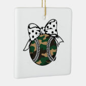 Ornement En Céramique Camo de baseball avec Pot Pot Bow (Droite)
