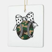 Ornement En Céramique Camo de baseball avec Pot Pot Bow (Gauche)