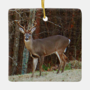 Ornement En Céramique Camo vert, Camouflage Cerf personnalisé