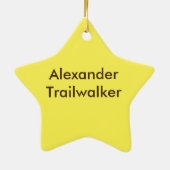 Ornement En Céramique Camo vert, Camouflage Cerf personnalisé (Dos)