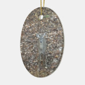 Ornement En Céramique Camouflage Cerf en feuilles d'automne (Gauche)