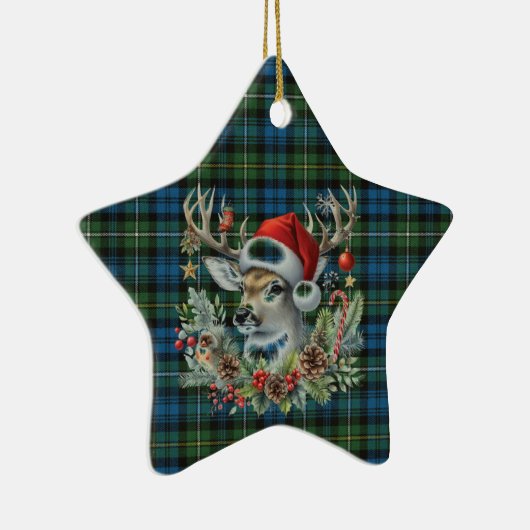 Ornement En Céramique Campbell Argyll Ancient Scottish Tartan Christmas (Droite)