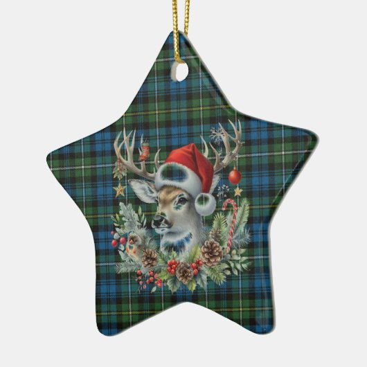 Ornement En Céramique Campbell Argyll Ancient Scottish Tartan Christmas (Gauche)