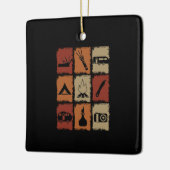 Ornement En Céramique Camping - Camping Stuff Retro (Gauche)
