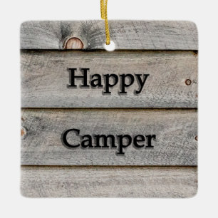 Ornement En Céramique Camping heureux