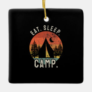 Ornement En Céramique Camping - Manger Dormir Camper