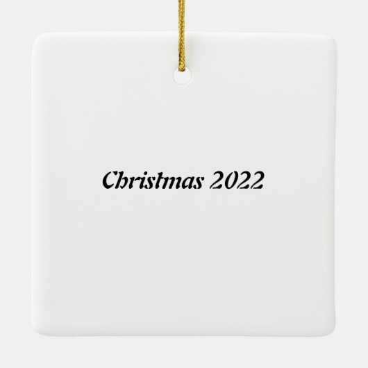 Ornement En Céramique Camping Trailer à Noël (Dos)