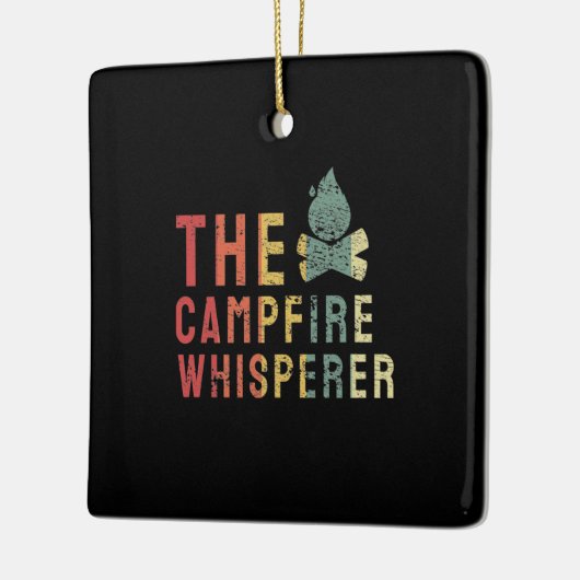 Ornement En Céramique Camping - Whisperer de feu de camp (Gauche)