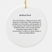 Ornement En Céramique Canard de Mallard (Dos)