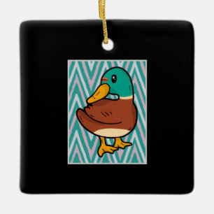 Ornement En Céramique Canard mignon