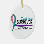 Ornement En Céramique Cancer de la thyroïde du survivant 8 (Droite)