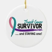 Ornement En Céramique Cancer de la thyroïde du survivant 8 (Dos)