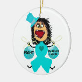 Ornement En Céramique Cancer de l'ovaire Noël (Gauche)