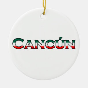 Ornement En Céramique Cancun (logo des textes)