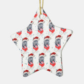 Ornement En Céramique Cane Corso Chien race Étoiles de Noël (Gauche)