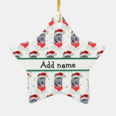 Ornement En Céramique Cane Corso Chien race Étoiles de Noël (Dos)