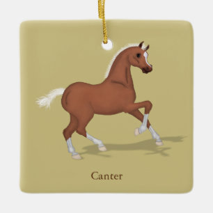 Ornement En Céramique Cantonner Sorrel Gaits du cheval équestre