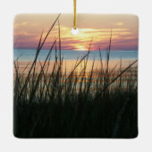 Ornement En Céramique Cape Cod, Ma, Beach Ocean Sunset Noël (Dos)