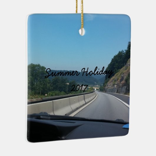 Ornement En Céramique Car Holiday Mountains (Droite)