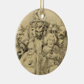 Ornement En Céramique Caractères littéraires assemblés autour du (Droite)