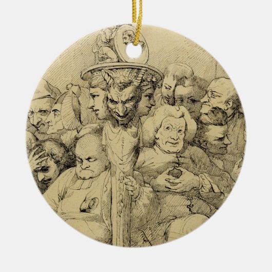 Ornement En Céramique Caractères littéraires assemblés autour du (Devant)