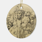 Ornement En Céramique Caractères littéraires assemblés autour du (Gauche)