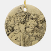 Ornement En Céramique Caractères littéraires assemblés autour du (Dos)