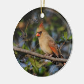 Ornement En Céramique Cardinal féminin 4 (Gauche)