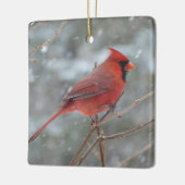 Ornement En Céramique Cardinal rouge (Gauche)