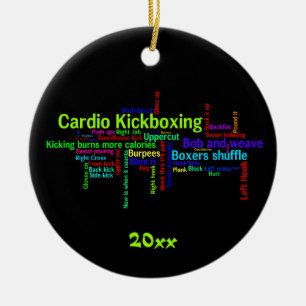 Ornement En Céramique Cardio- nuage de mot de Kickboxing