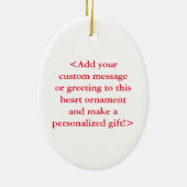 Ornement En Céramique Cardiologie rouge Cardiologie Ruban (Dos)