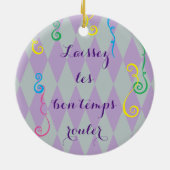 Ornement En Céramique Carlin Mardi Gras (Dos)