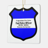 Ornement En Céramique Carré du bouclier St. Michael (Style 2) (Gauche)