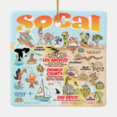 Ornement En Céramique Carré SoCal (Dos)