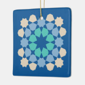 Ornement En Céramique Carreau de sérénité turquoise (Gauche)