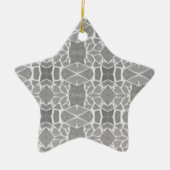 Ornement En Céramique Carreaux de pierre blanche grise Mosaïque Motif (Devant)