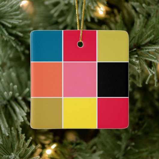 Ornement En Céramique Carrés Rainbow Waterfall (Arbre)