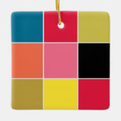 Ornement En Céramique Carrés Rainbow Waterfall (Devant)