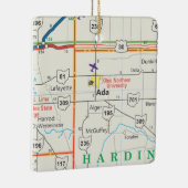 Ornement En Céramique Carte Ada Ohio (Droite)