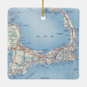 Ornement En Céramique Carte classique du Cap Cod (Dos)
