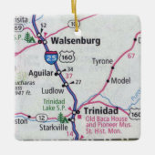 Ornement En Céramique Carte CO de Trinité (Devant)