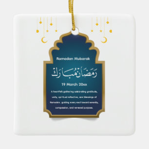 Ornement En Céramique Carte Couper Eid Mubarak