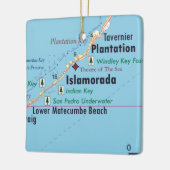 Ornement En Céramique Carte de la Floride d'Islamorada (Gauche)