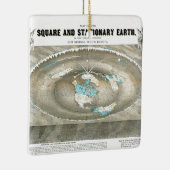Ornement En Céramique Carte de la Terre plate (Droite)