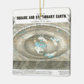 Ornement En Céramique Carte de la Terre plate (Gauche)