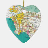 Ornement En Céramique Carte de Los Angeles (Droite)